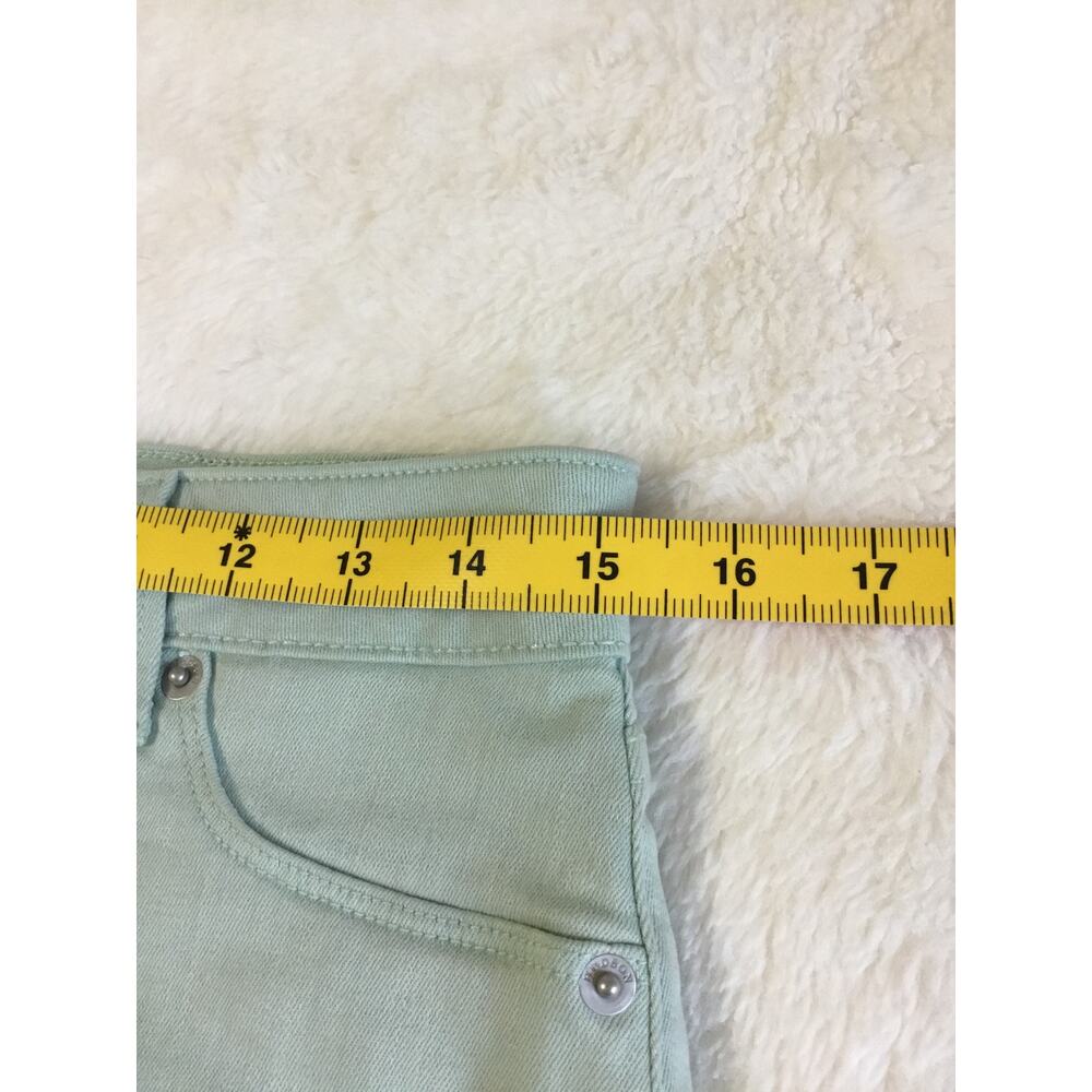 Hudson Wild Green Denim Amber Fray Hem Shorts - Picture 6 of 13
